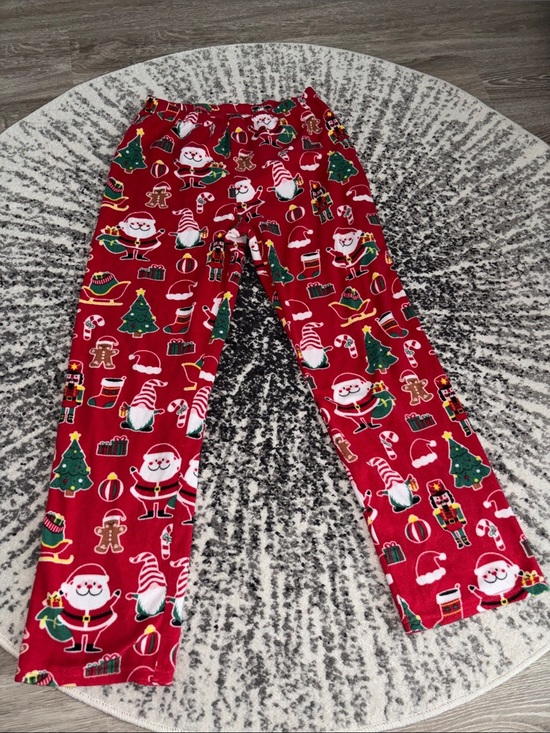 The Children's Place Other - Kids Red Fleece Christmas Pajama Pants - Festive Holiday Print, Size 16